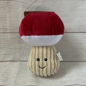Giftable World Stuffed Mushroom Dog Toy with Squeaker Plush Pet Fungi 7 1/2"H